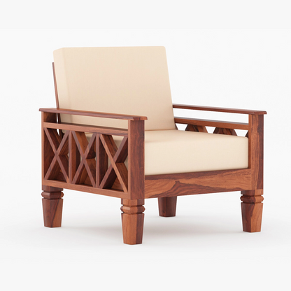 Drivo Solid Sheesham Wooden Sofa Set