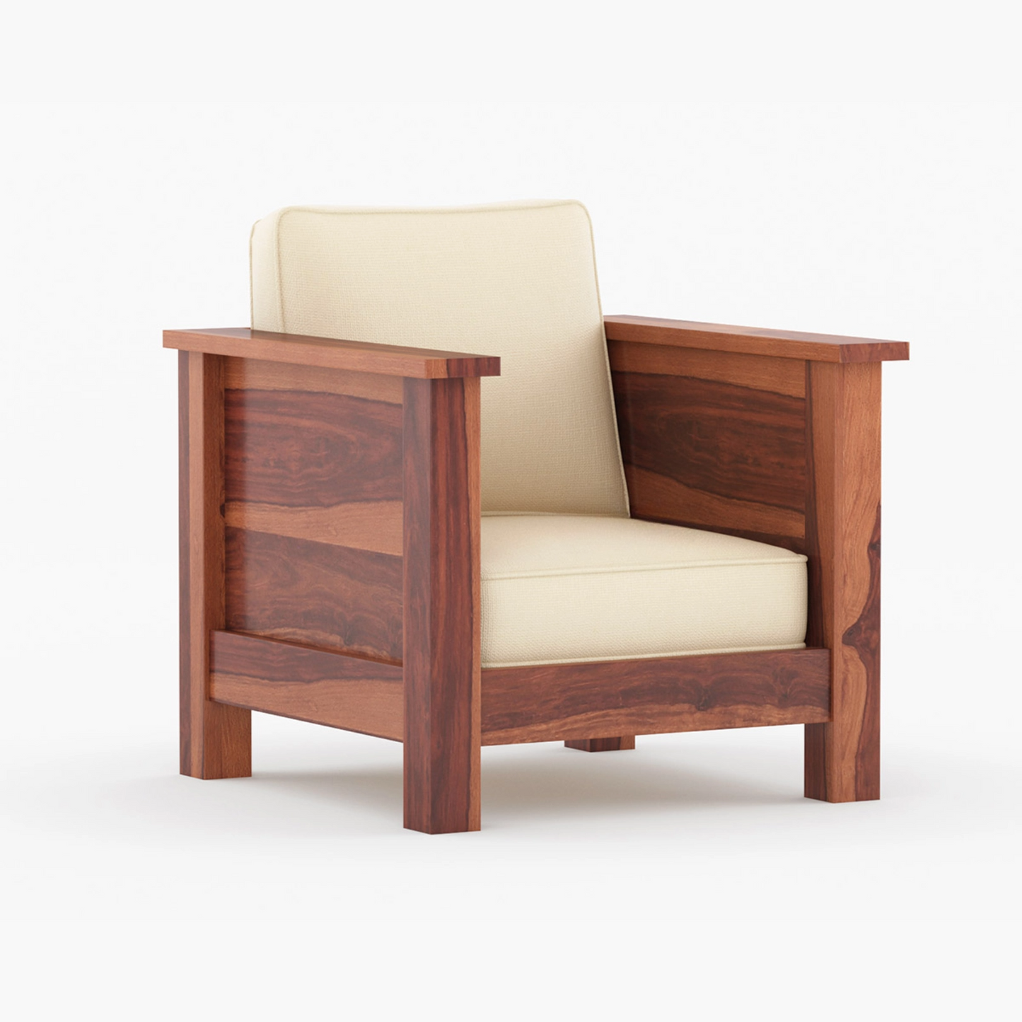 Atlos Solid Sheesham Wooden Sofa Set