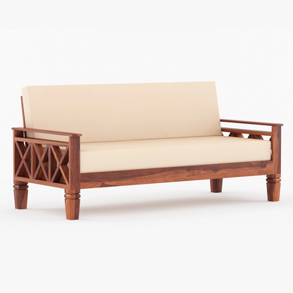 Drivo Solid Sheesham Wooden Sofa Set