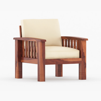 Brio Solid Sheesham Wooden Sofa Set