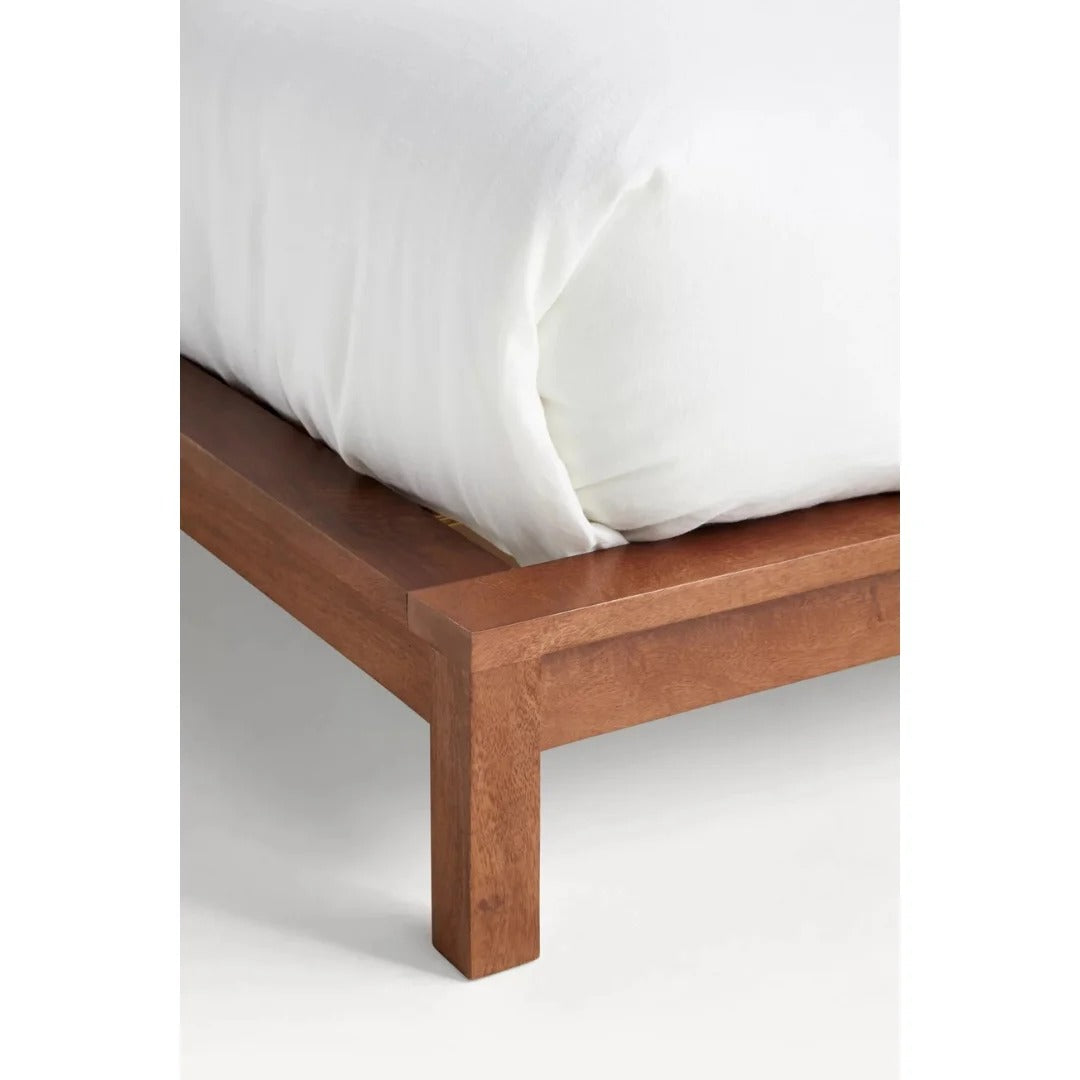 Beach Rattan Solid Wood Bed