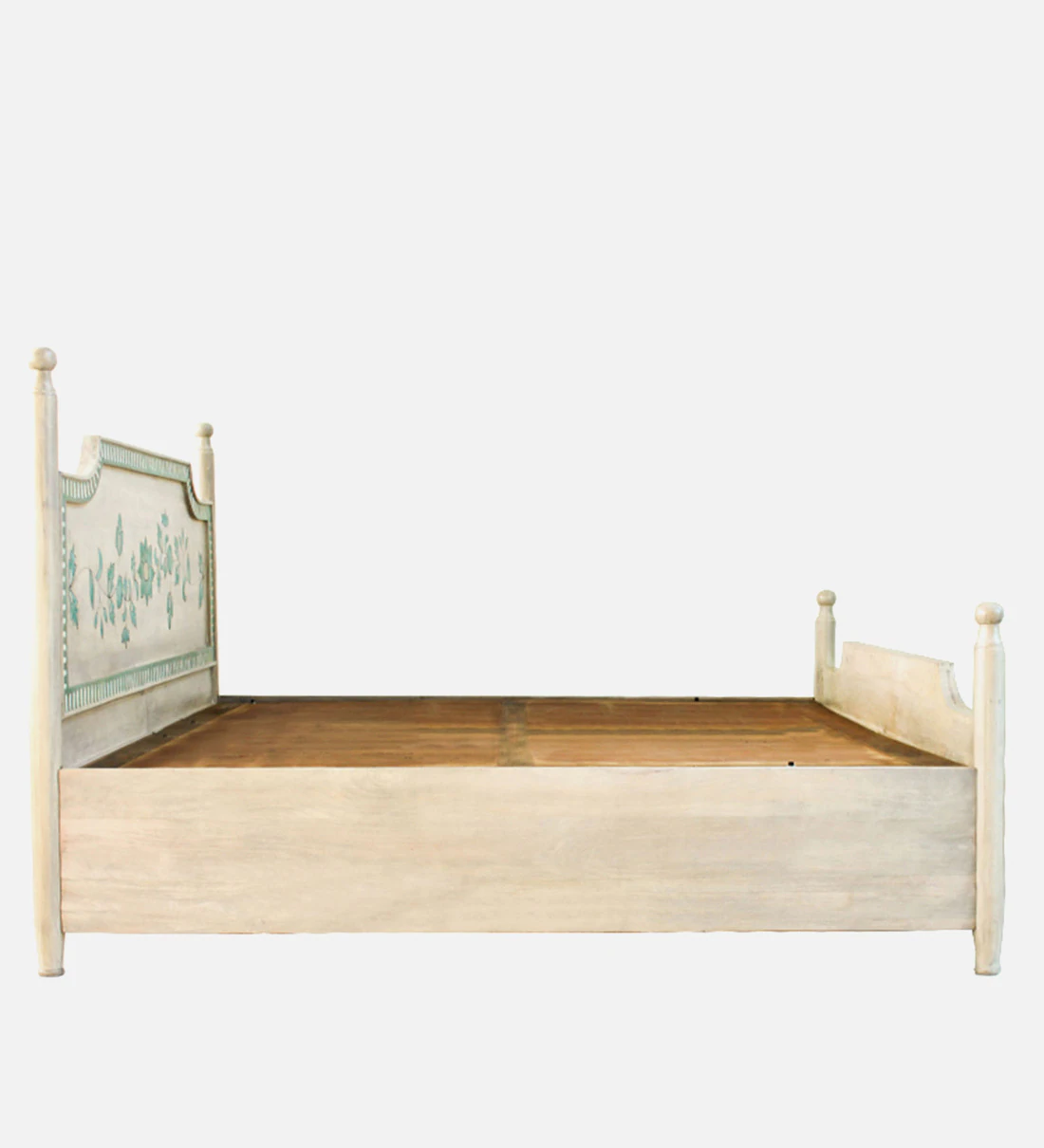 Jaipuri Hand Painted Solid Wood Bed