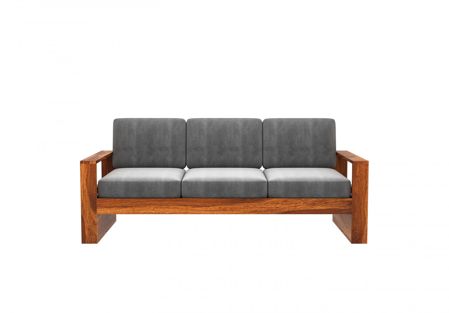 hayat Solid Sheesham Wood Sofa Set (Honey Finish)