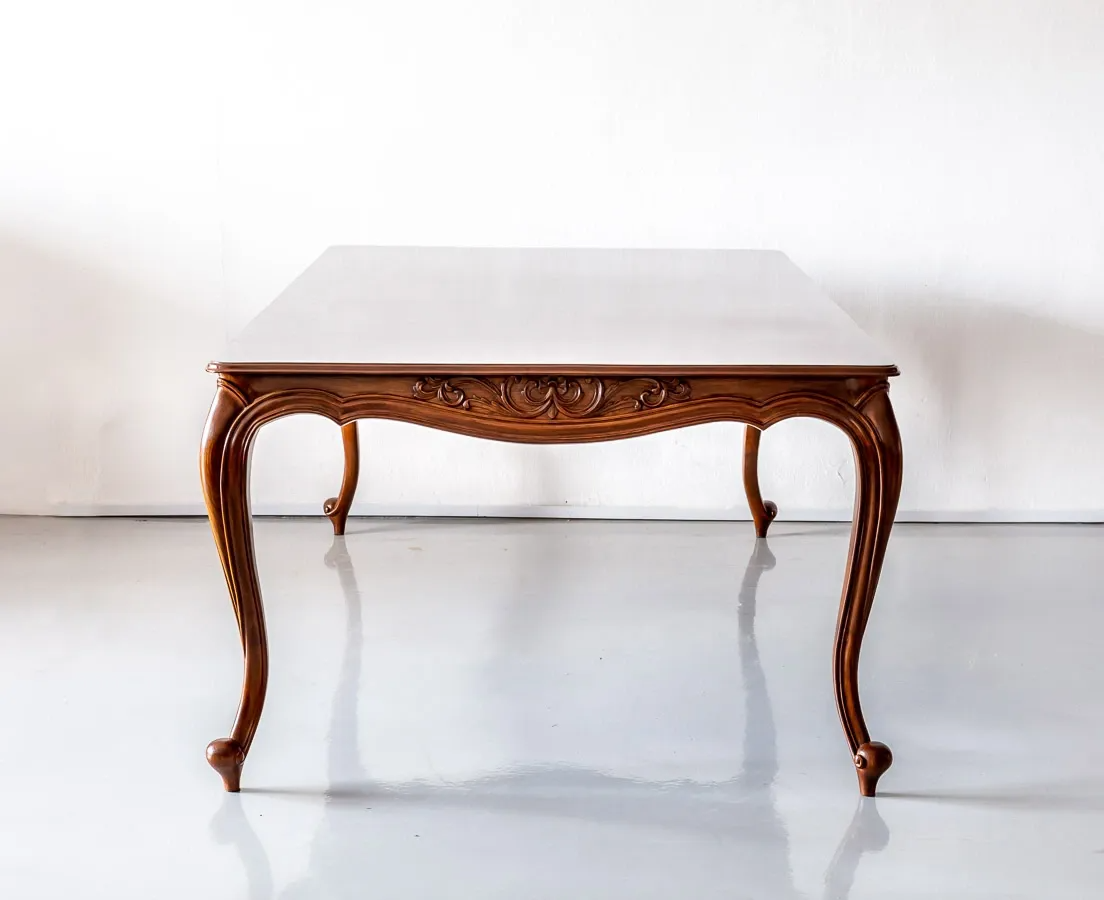 Heritage French Solid Teak Wood Dining Table Set