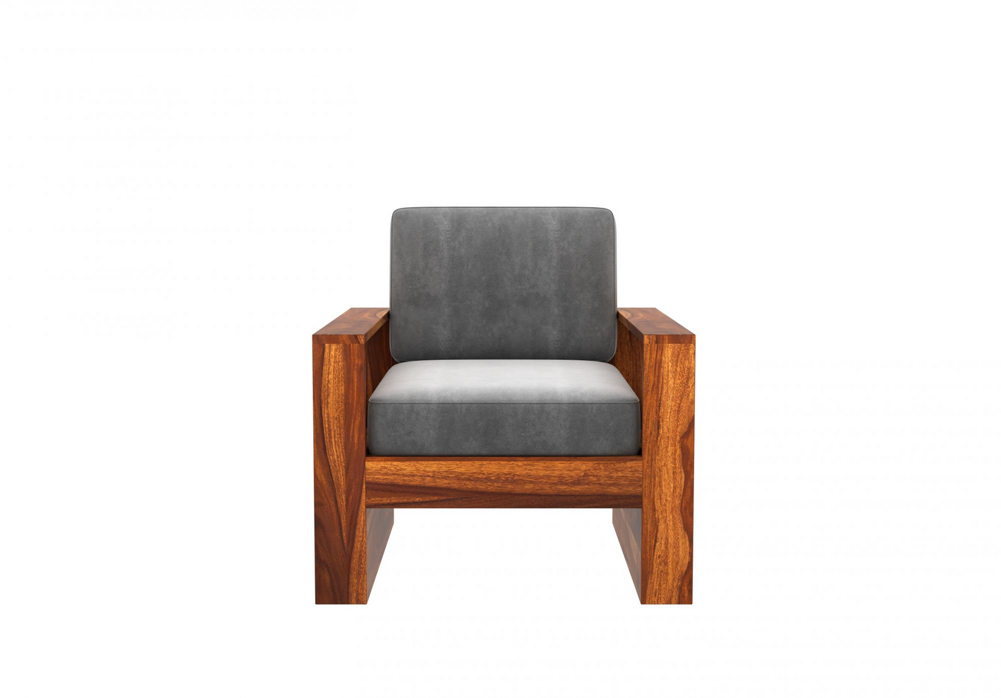 hayat Solid Sheesham Wood Sofa Set (Honey Finish)