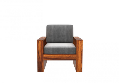 hayat Solid Sheesham Wood Sofa Set (Honey Finish)